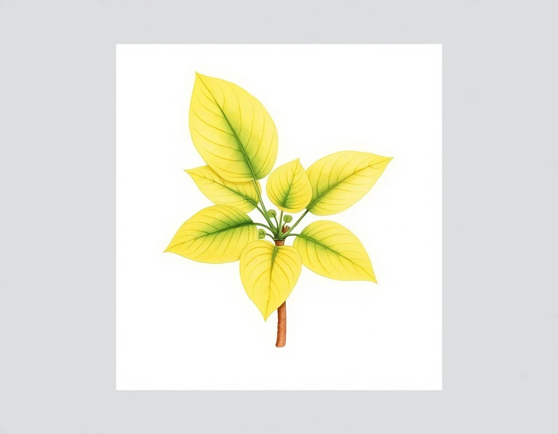 Watercolor illustration of Hosta 'Maruba Iwa'