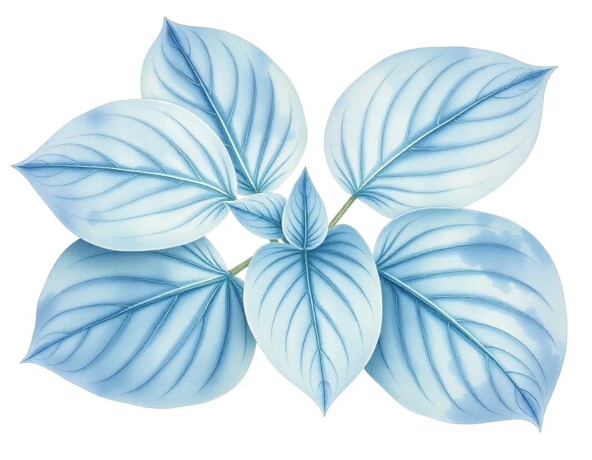 Watercolor illustration of Hosta 'Mary Lou'