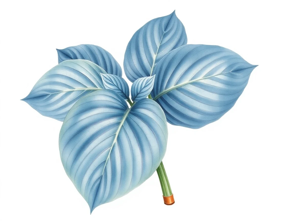 Watercolor illustration of Hosta 'Mary Schwartzbauer'