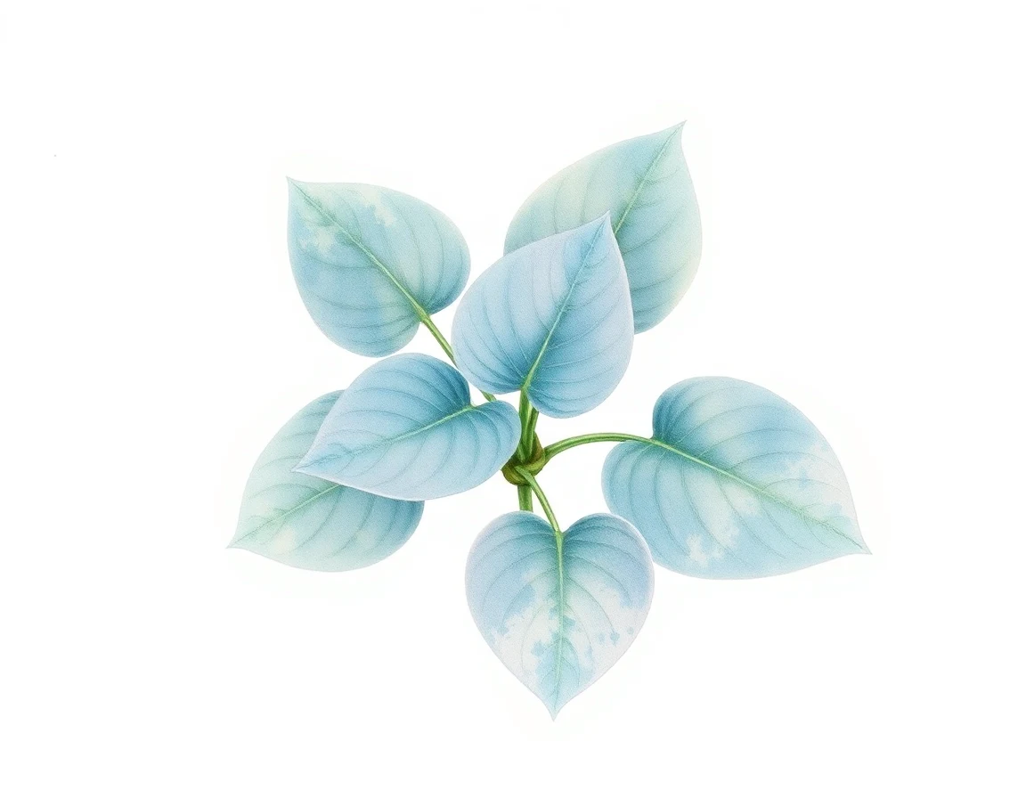 Watercolor illustration of Hosta 'Matrix'
