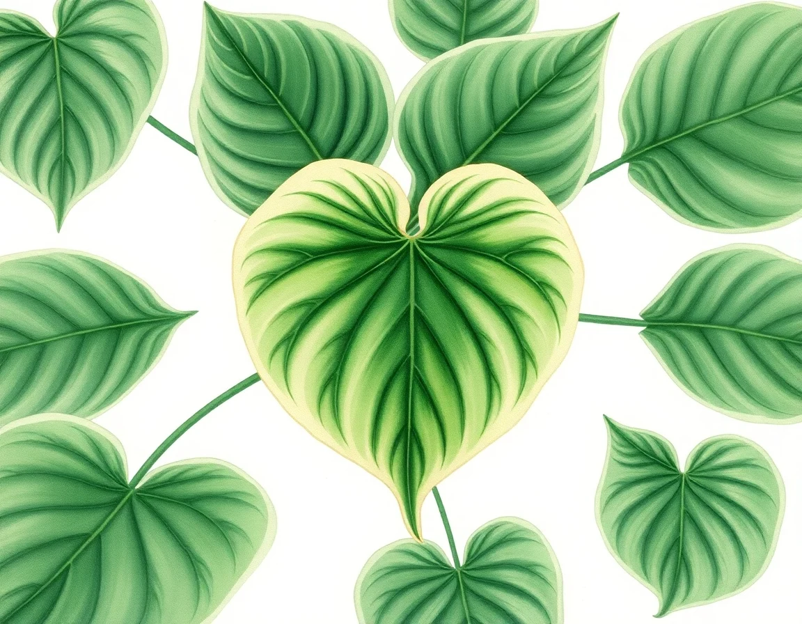 Watercolor illustration of Hosta 'May T. Watts'