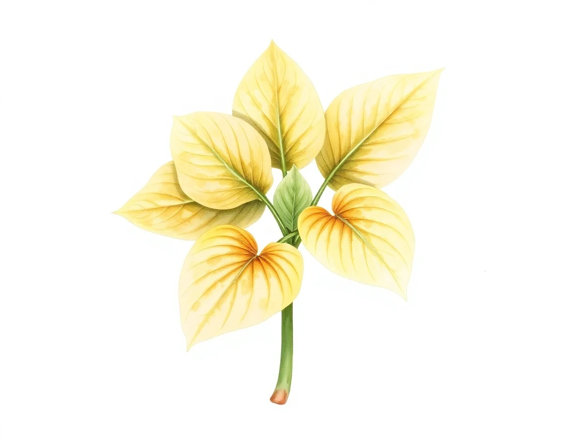 Watercolor illustration of Hosta 'Michael S. Flaherty'