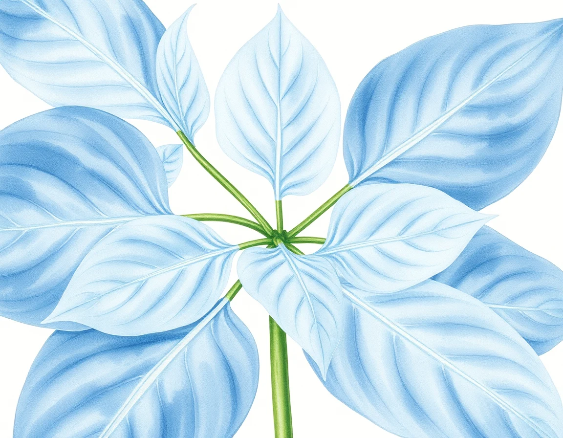 Watercolor illustration of Hosta 'Michael T. Rozanski'