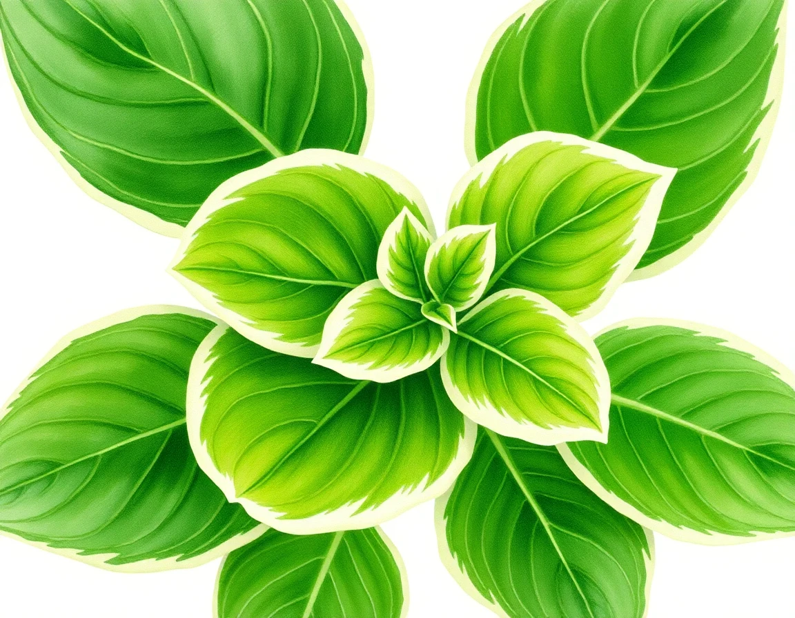 Watercolor illustration of Hosta 'Michael's Legacy'
