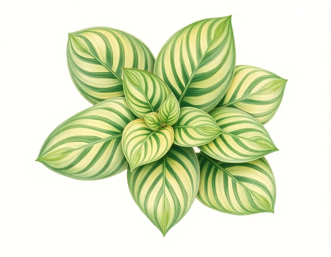 Watercolor illustration of Hosta 'Midnight Oil'