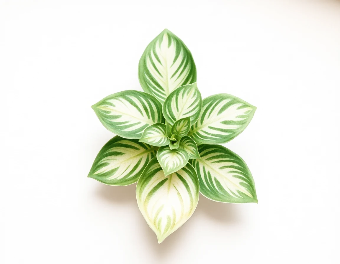 Watercolor illustration of Hosta 'Midori No Ya'