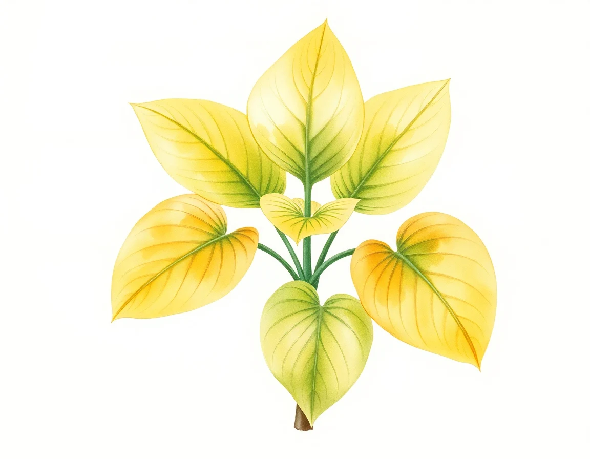 Watercolor illustration of Hosta 'Midwest Majesty'