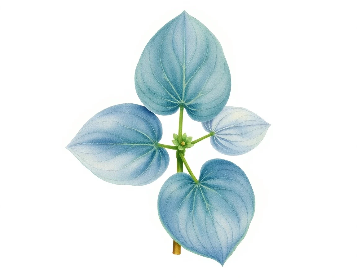Watercolor illustration of Hosta 'Mighty Mouse'