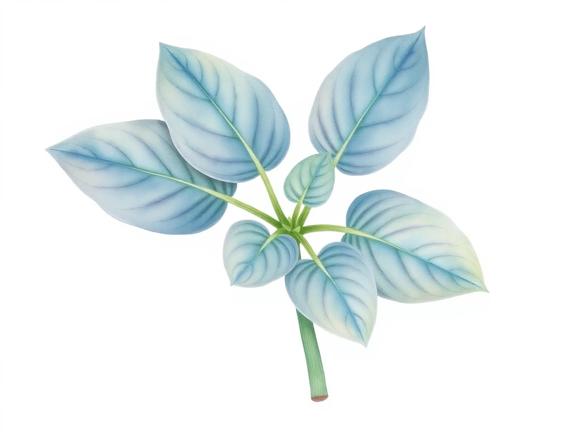Watercolor illustration of Hosta 'Mighty Special'