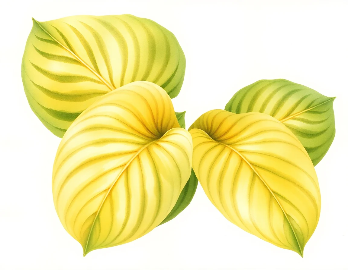 Watercolor illustration of Hosta 'Mike Shadrack'