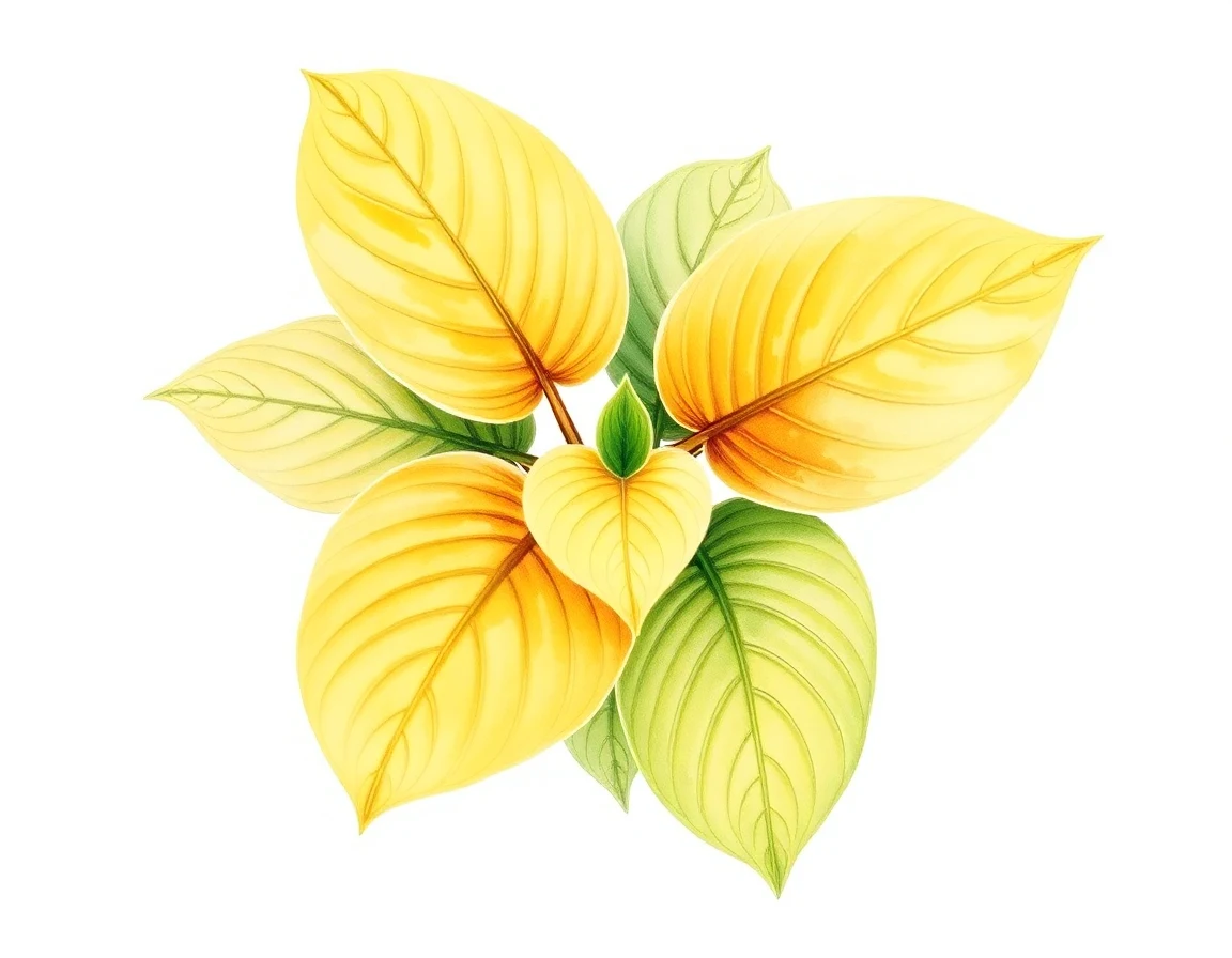 Watercolor illustration of Hosta 'Miki'
