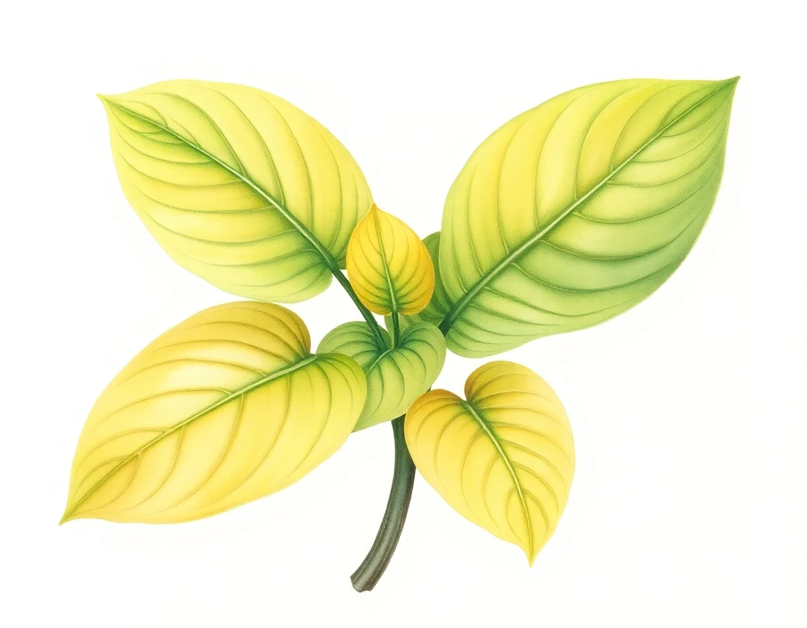 Watercolor illustration of Hosta 'Mildred's Smile'