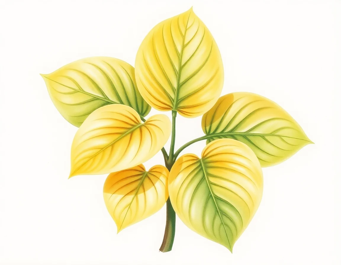 Watercolor illustration of Hosta 'Millie's Memoirs'