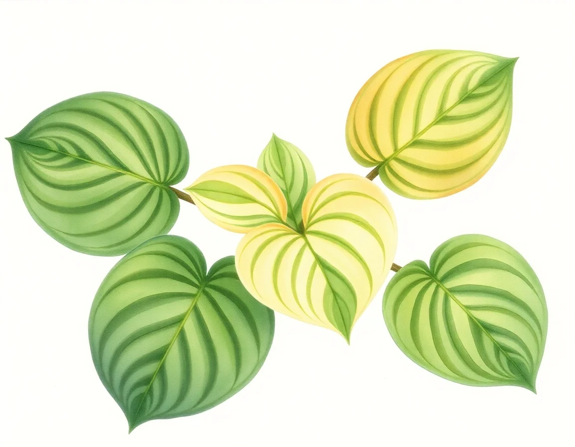 Watercolor illustration of Hosta 'Mini Mouse'