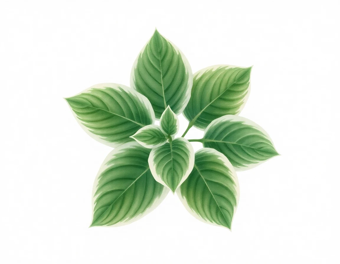 Watercolor illustration of Hosta 'Miss Maddie'