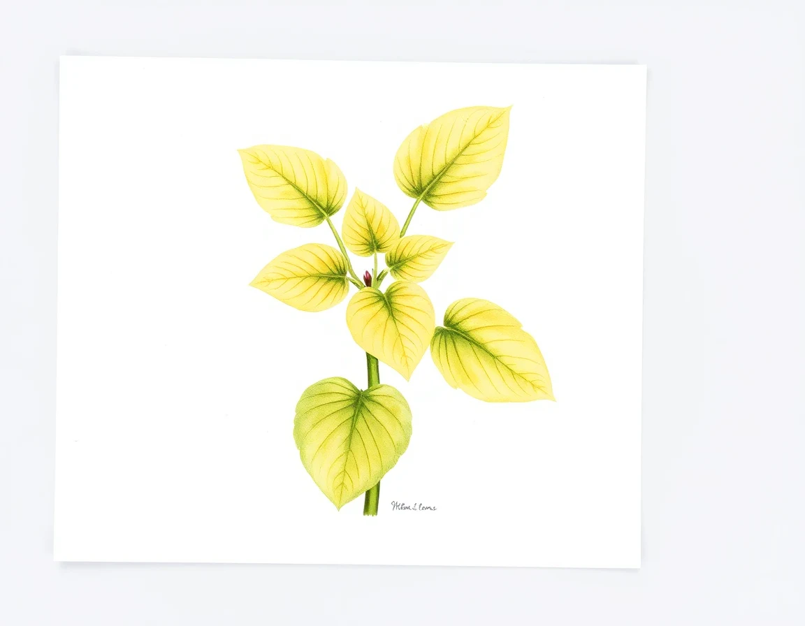 Watercolor illustration of Hosta 'Mister Watson'