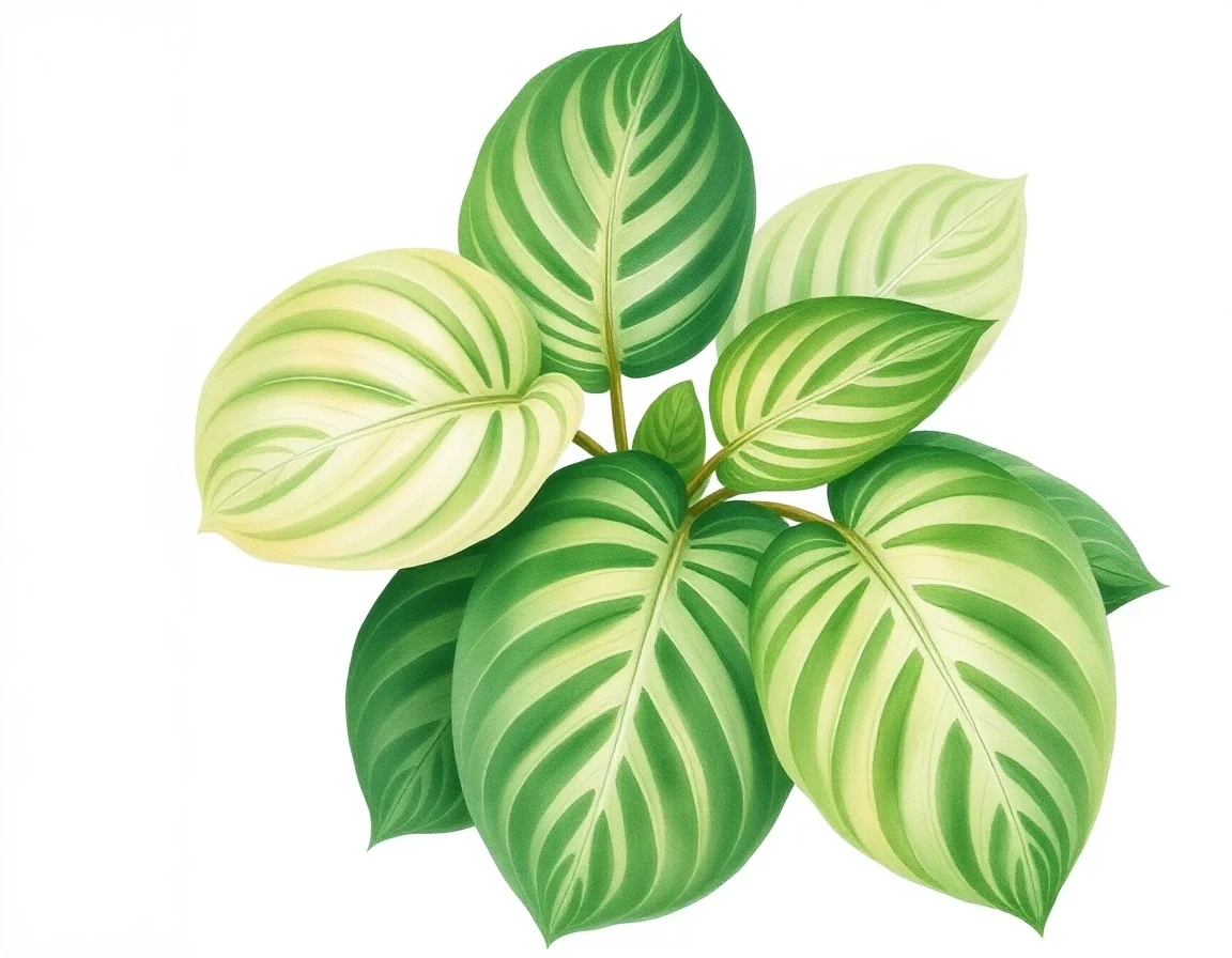 Watercolor illustration of Hosta 'Monkey Fist'