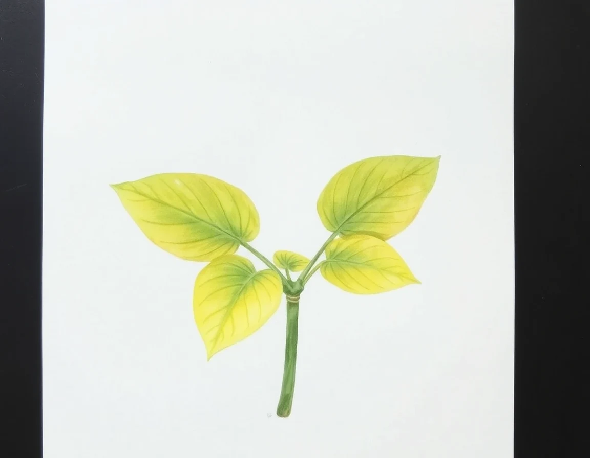 Watercolor illustration of Hosta 'Monochrome'