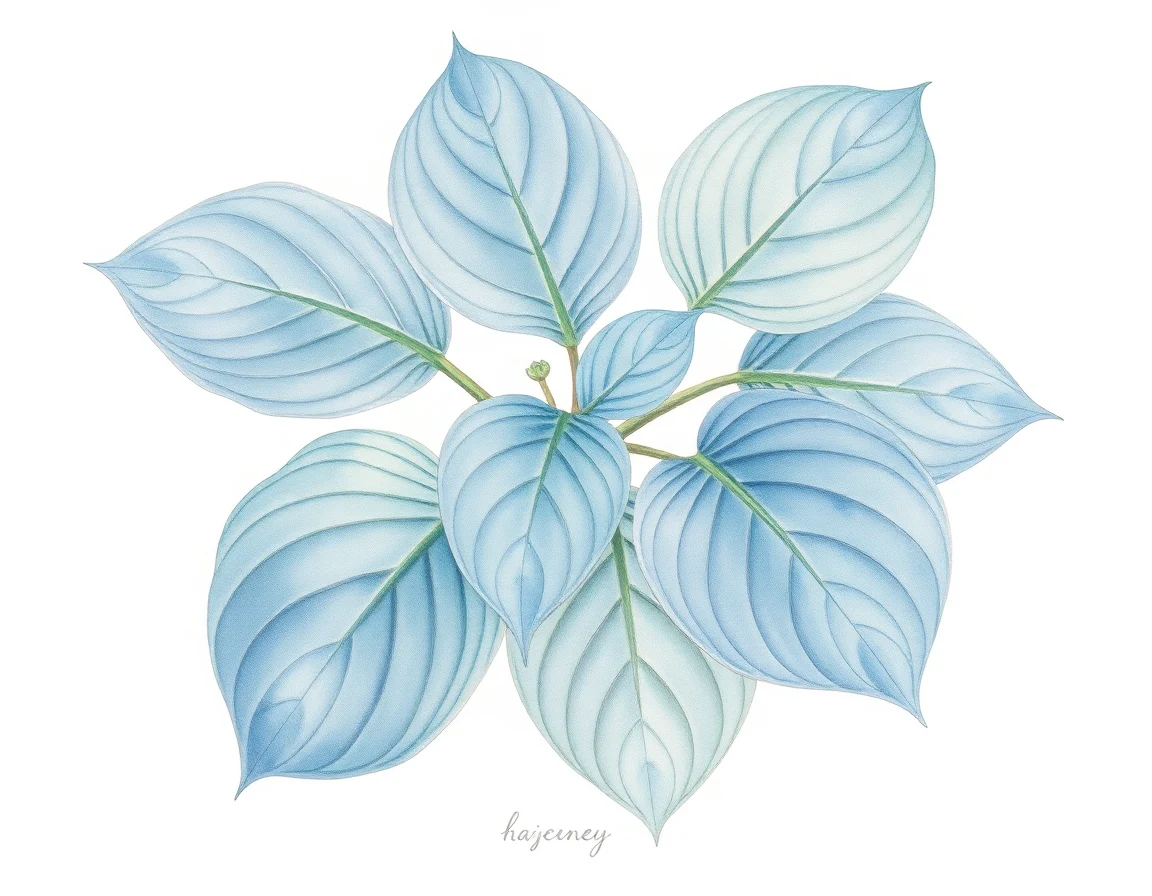 Watercolor illustration of Hosta 'Moon Lily'