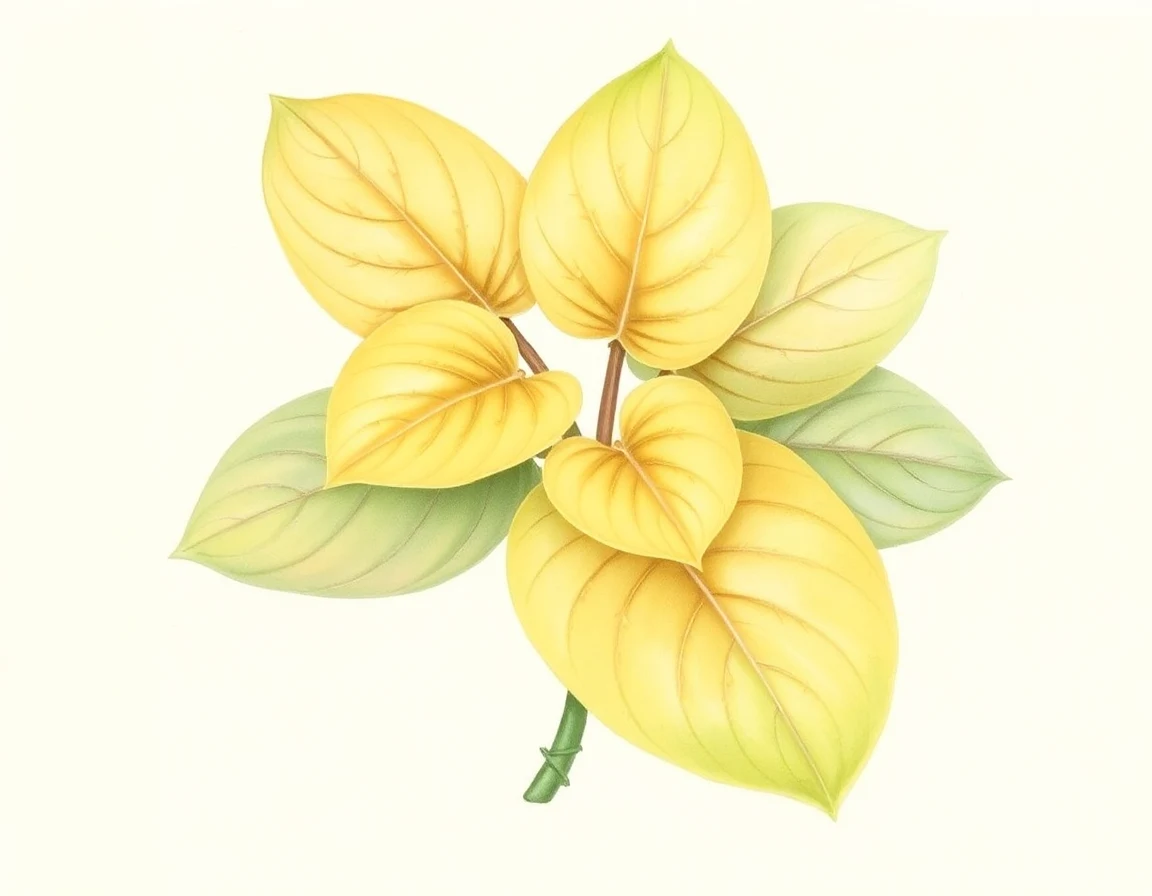 Watercolor illustration of Hosta 'Moon Split'