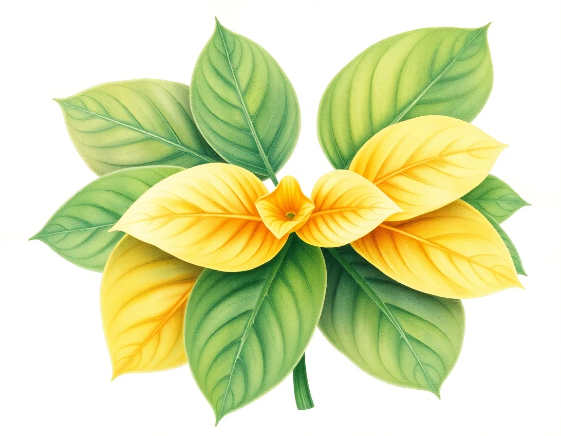 Watercolor illustration of Hosta 'Moonlight Madness'