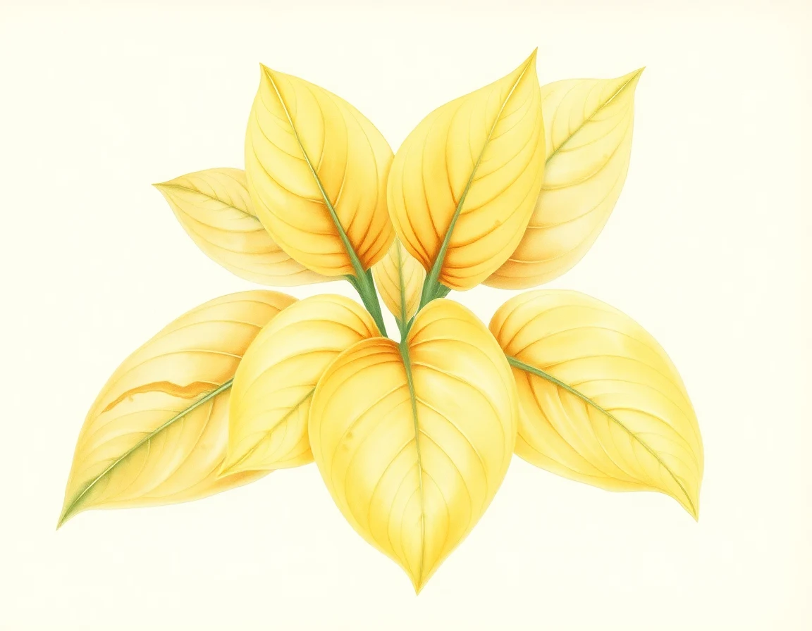 Watercolor illustration of Hosta 'Morning Glow'