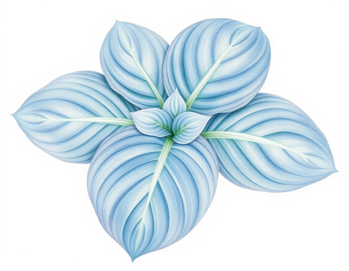 Watercolor illustration of Hosta 'Mother Lode'
