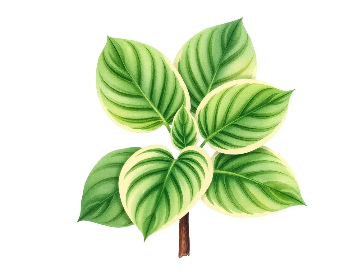 Watercolor illustration of Hosta 'My Gal Sal'