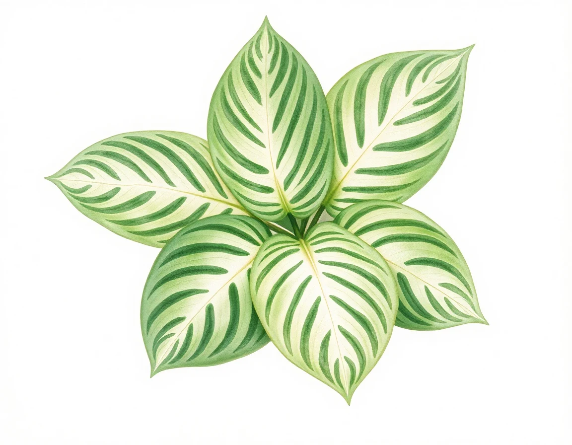 Watercolor illustration of Hosta 'My Man Mark'