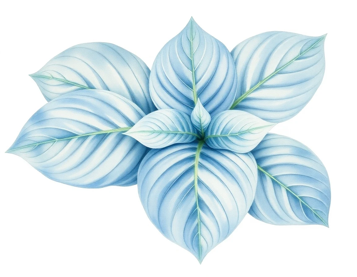 Watercolor illustration of Hosta 'Mystery Mom'
