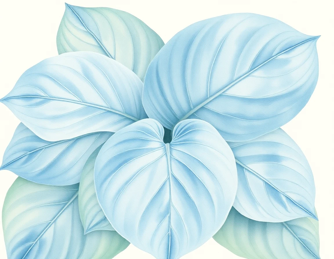 Watercolor illustration of Hosta 'Nancy Gill'
