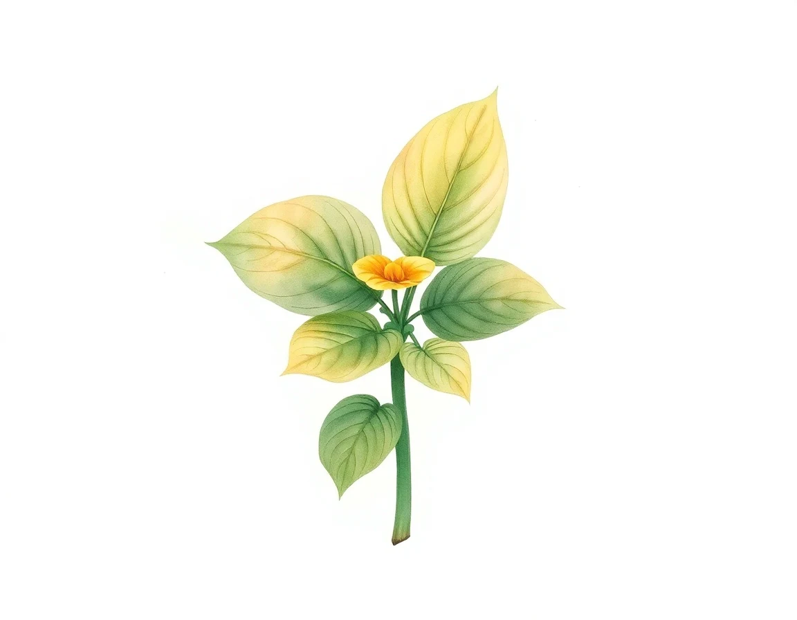 Watercolor illustration of Hosta 'Nathan's Legacy'
