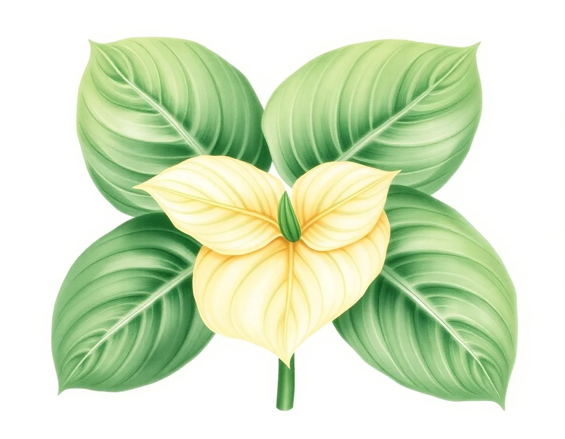 Watercolor illustration of Hosta 'Navajo'