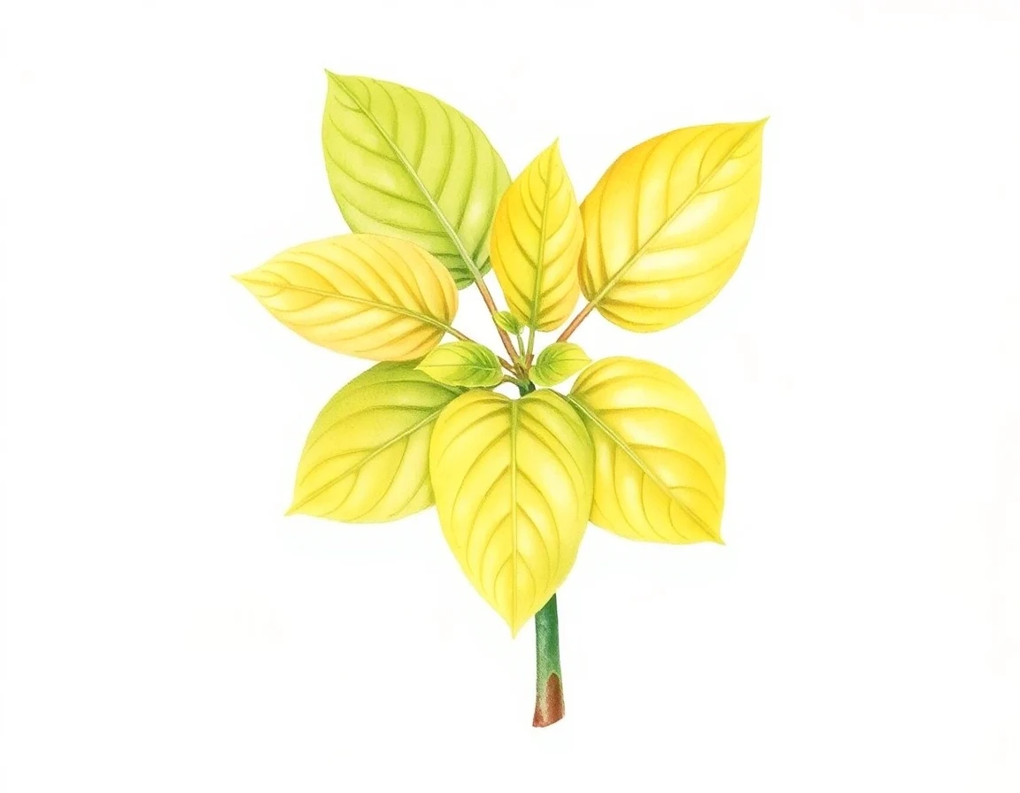 Watercolor illustration of Hosta 'Needle's Eye'