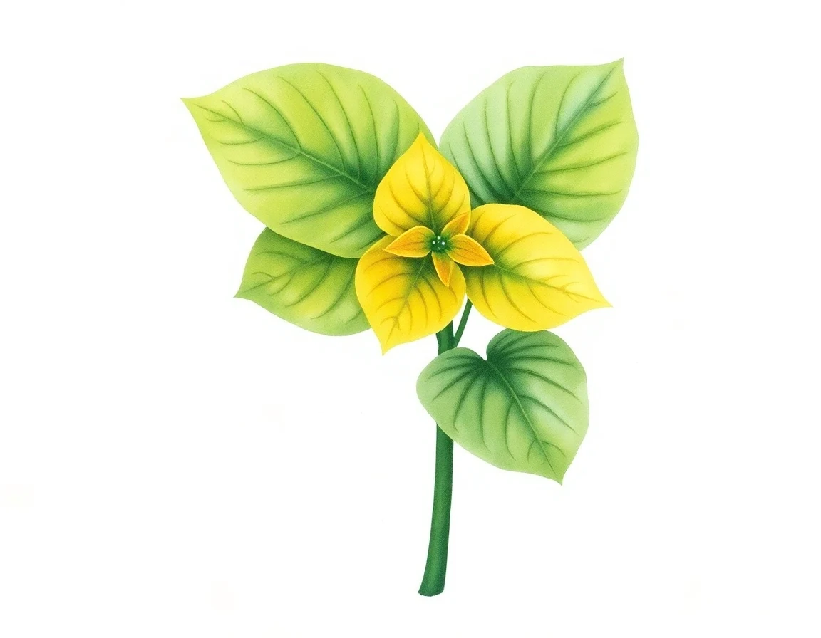 Watercolor illustration of Hosta 'Nemesis'