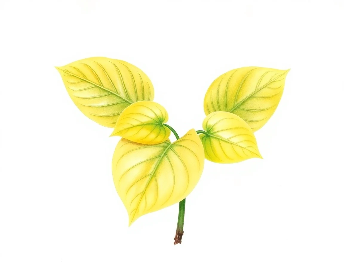 Watercolor illustration of Hosta 'Nicholas James'