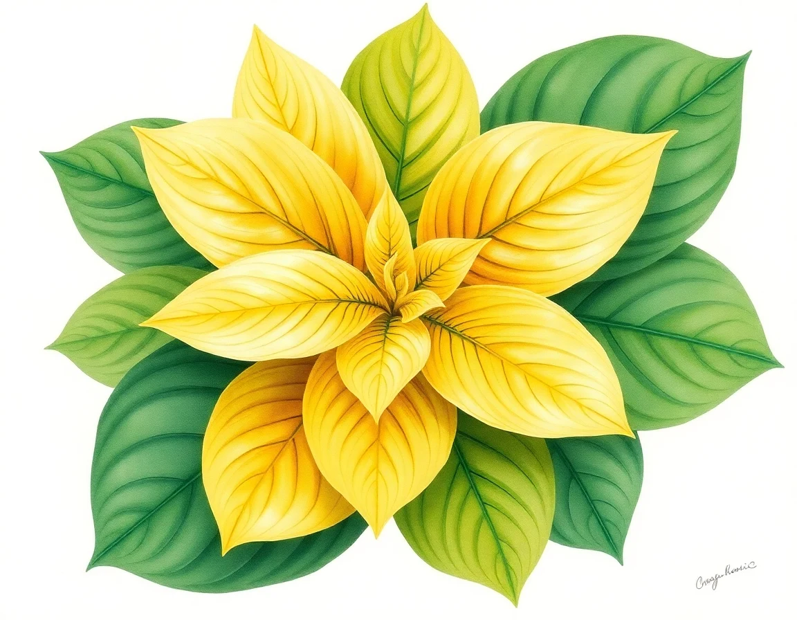 Watercolor illustration of Hosta 'Night Shift'