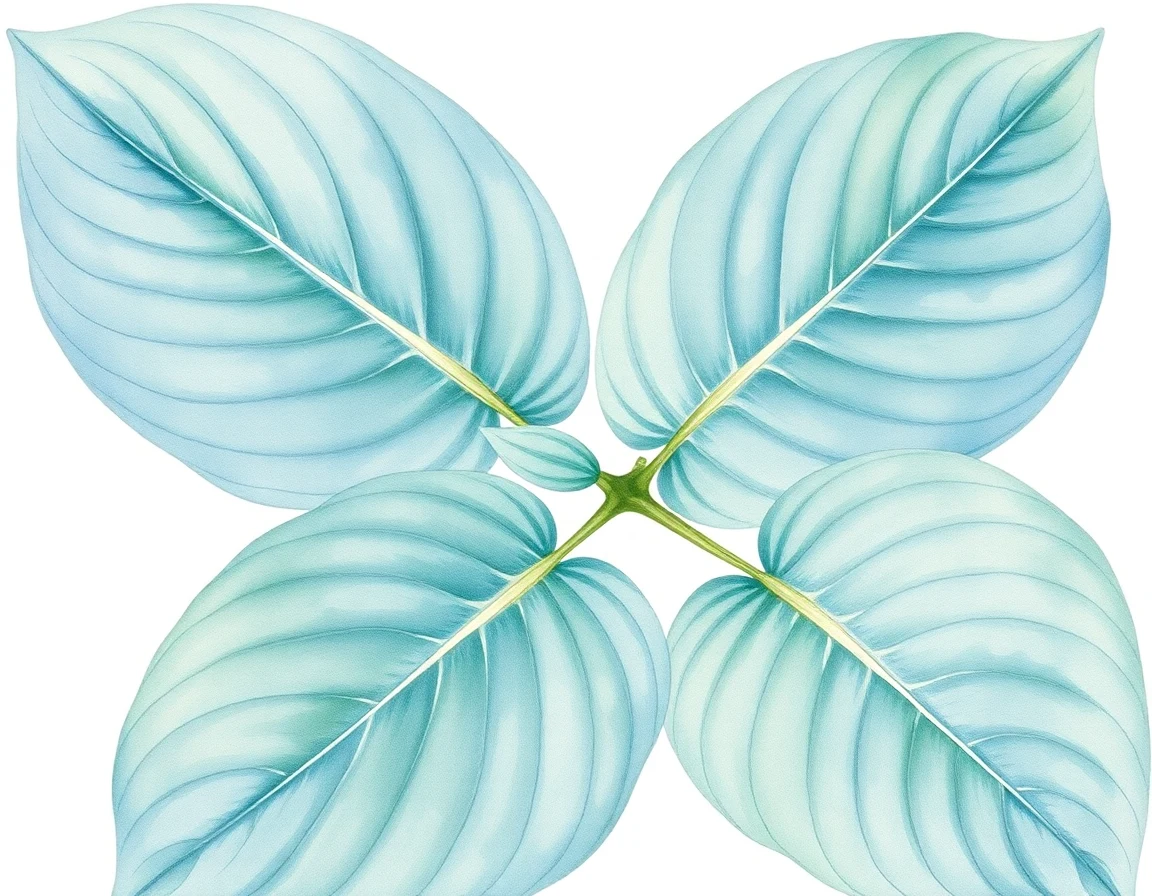 Watercolor illustration of Hosta 'Nightfall'