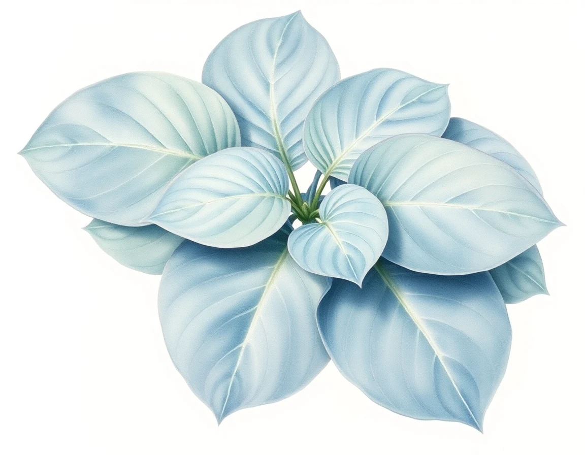 Watercolor illustration of Hosta 'None Lovelier'
