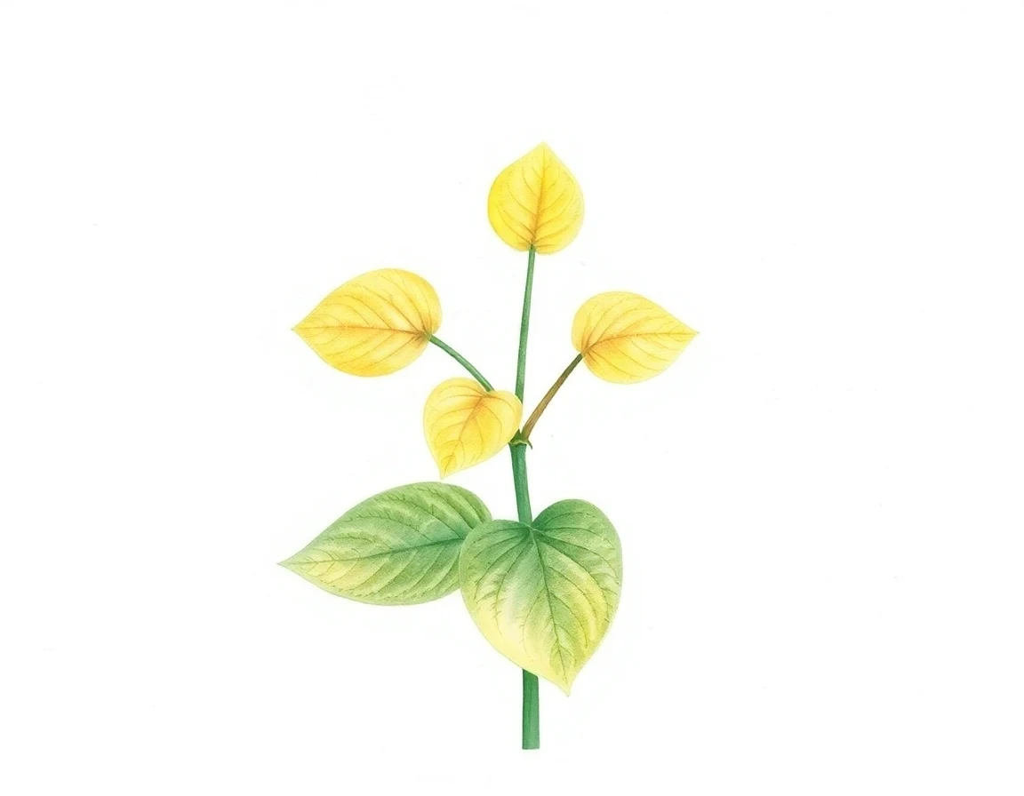 Watercolor illustration of Hosta 'Ogon Sudare'