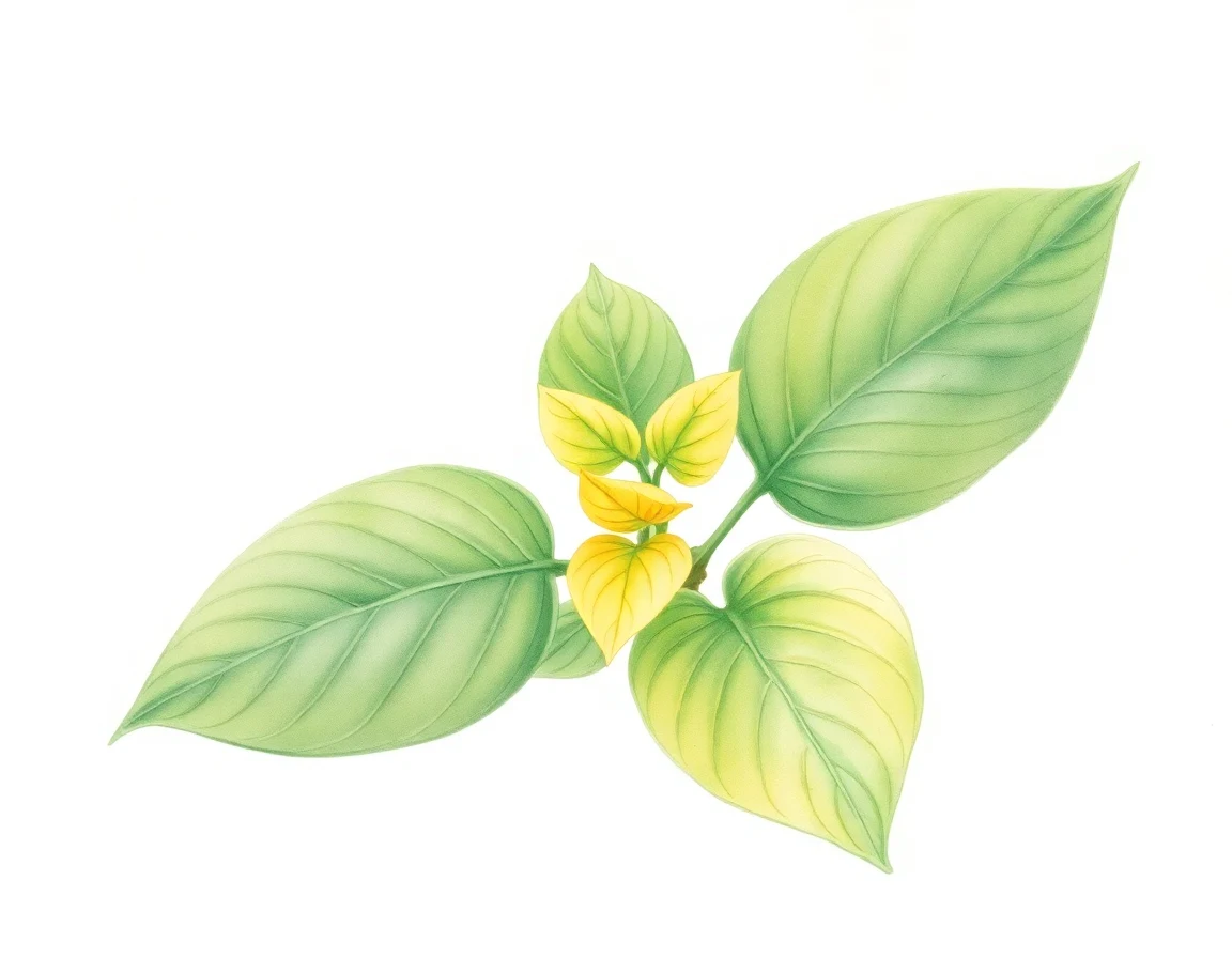 Watercolor illustration of Hosta 'Ogon Tsushima'