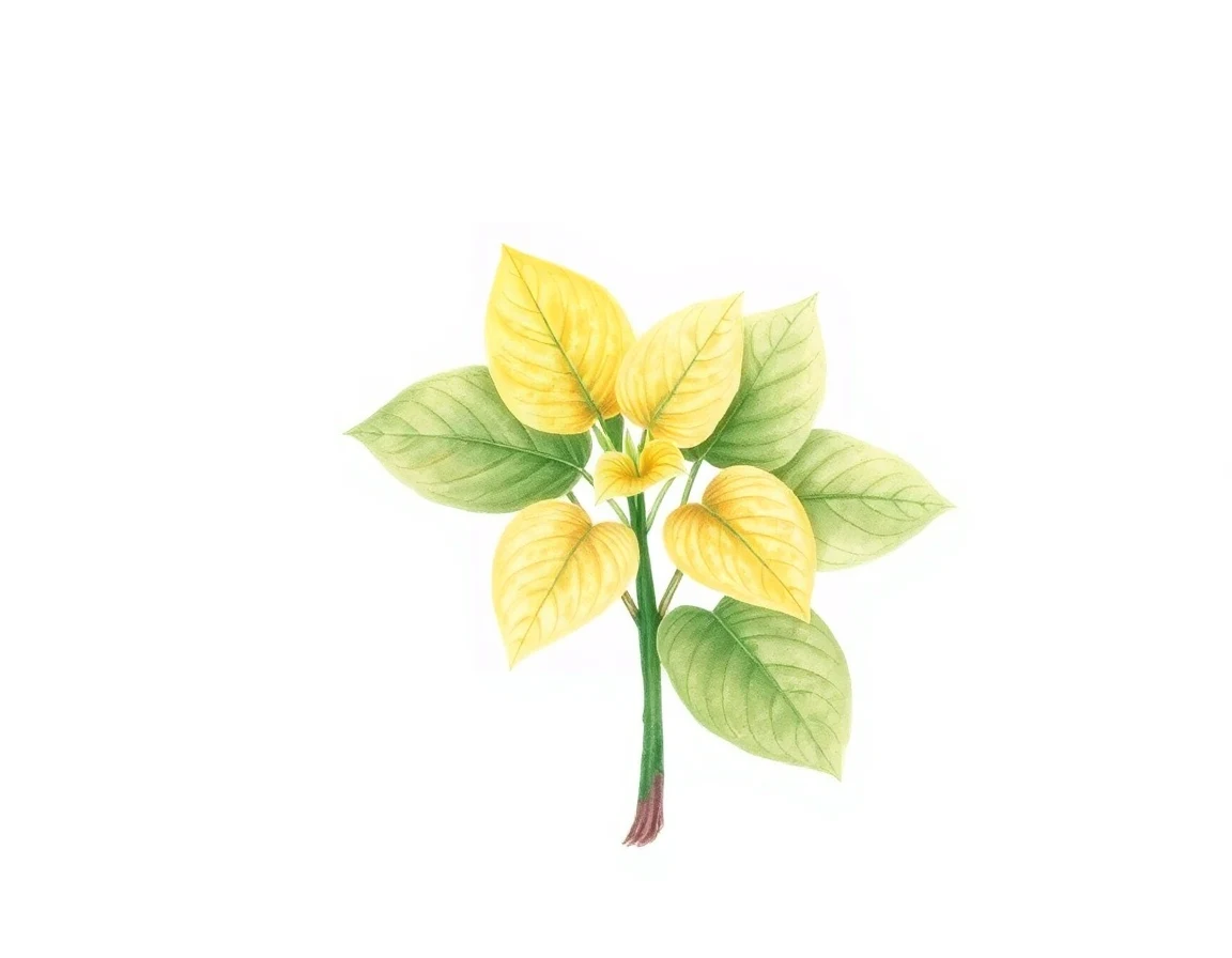 Watercolor illustration of Hosta 'Oh! Susanna'