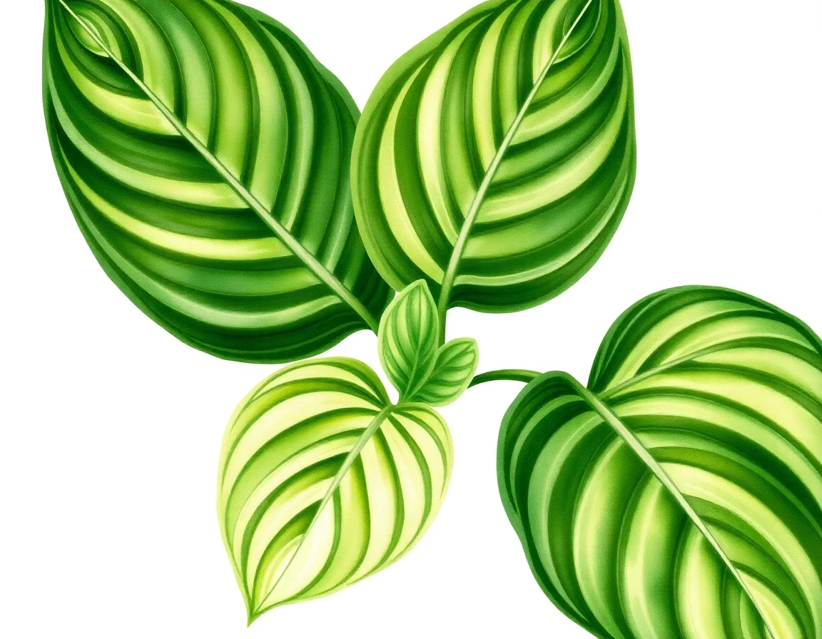 Watercolor illustration of Hosta 'Ohh! Alpha'