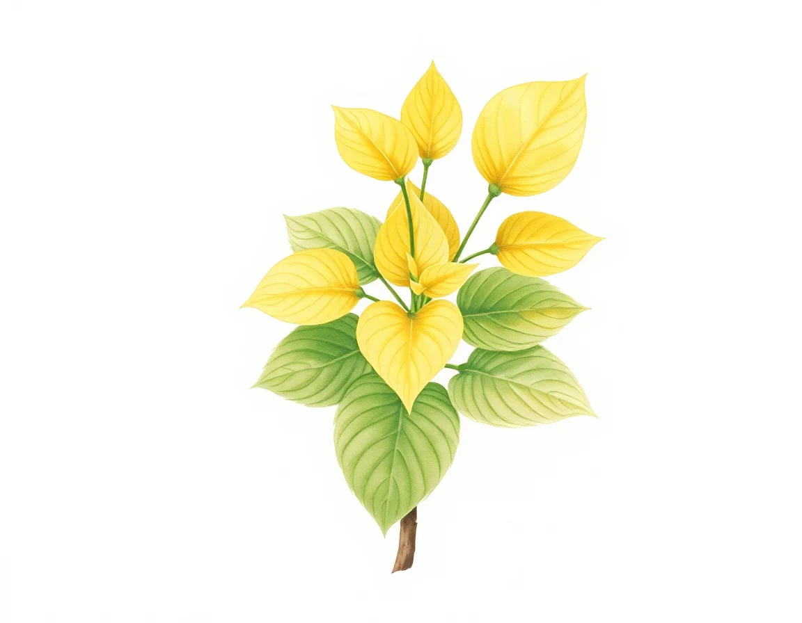 Watercolor illustration of Hosta 'Ohh! Laurel'