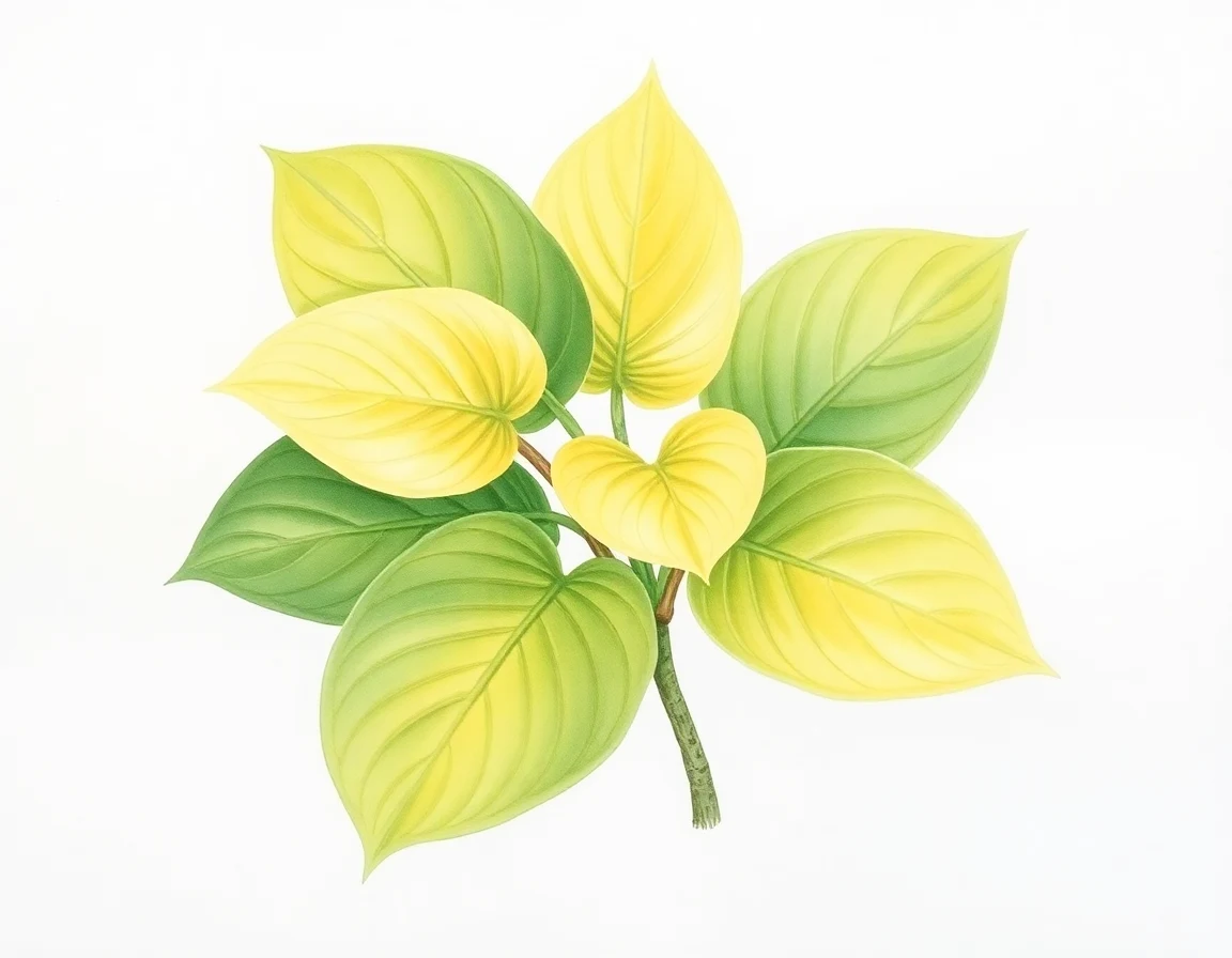 Watercolor illustration of Hosta 'Ohh! Ludell'