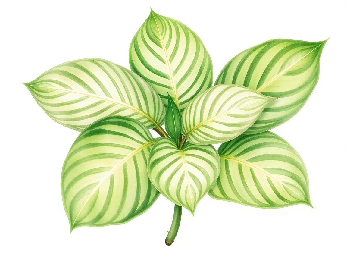 Watercolor illustration of Hosta 'Old Coot'