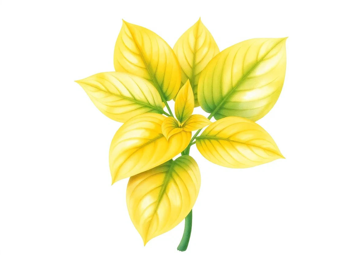 Watercolor illustration of Hosta 'Old Glory'