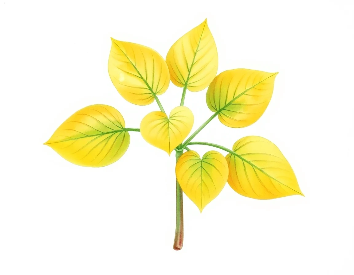 Watercolor illustration of Hosta 'Olive Branch'
