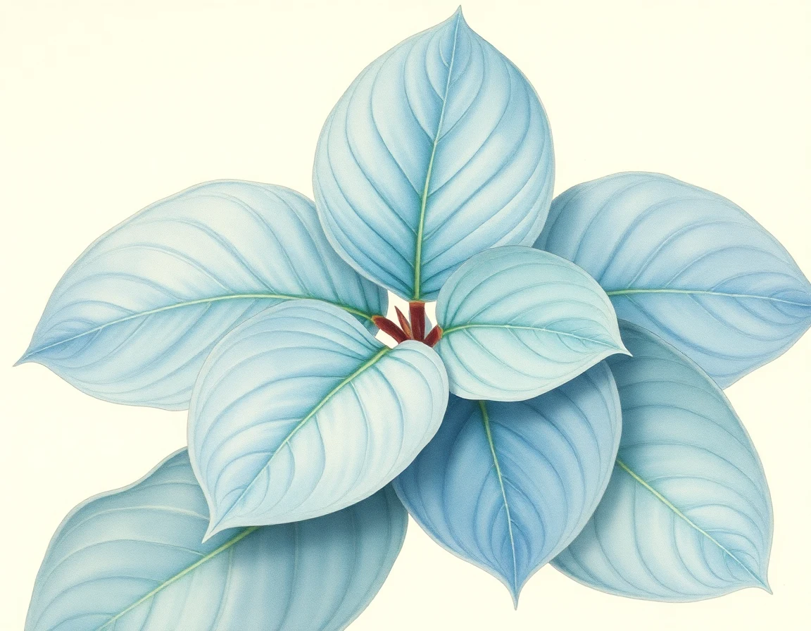 Watercolor illustration of Hosta 'Once upon a Time'