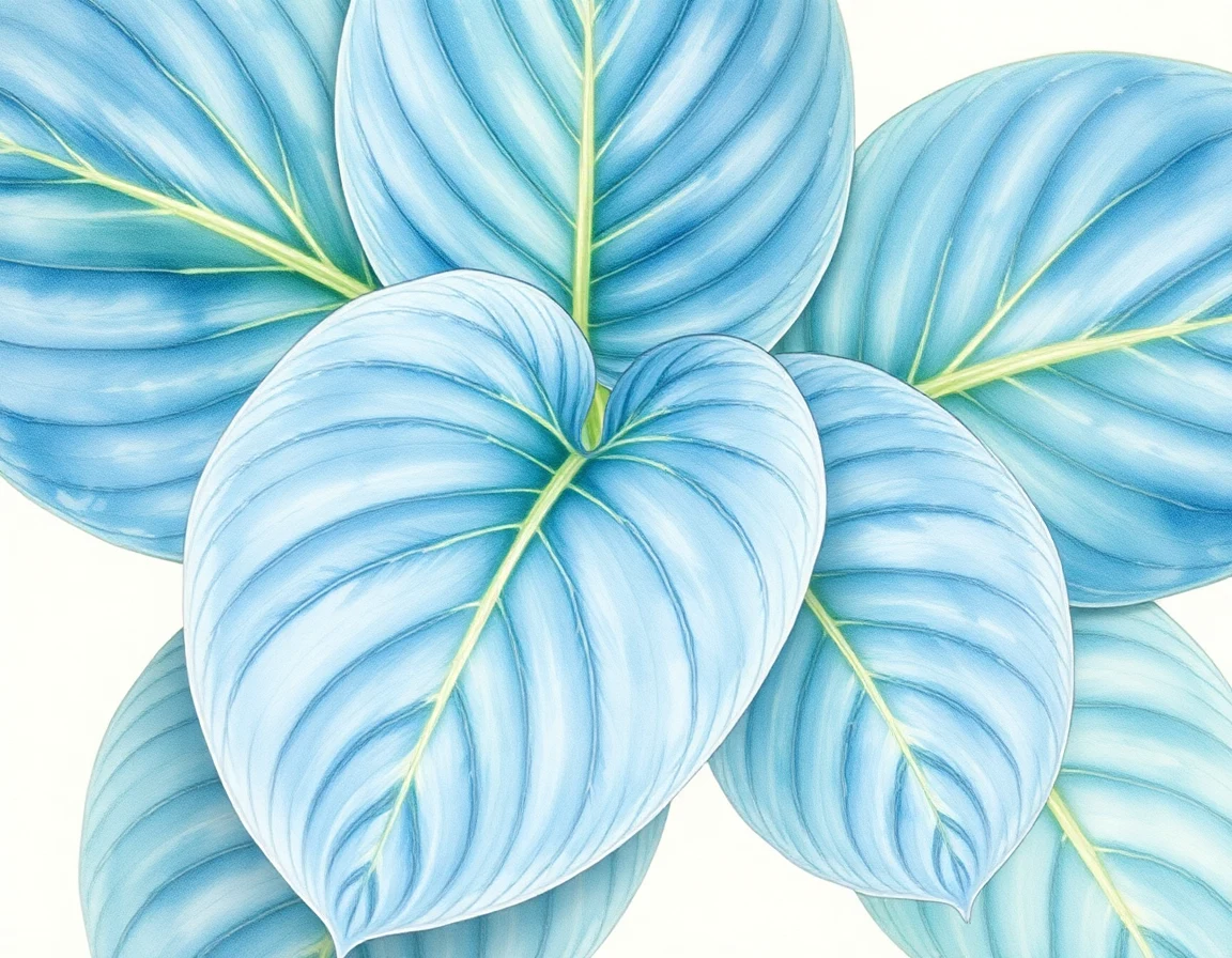 Watercolor illustration of Hosta 'Ooh La La'